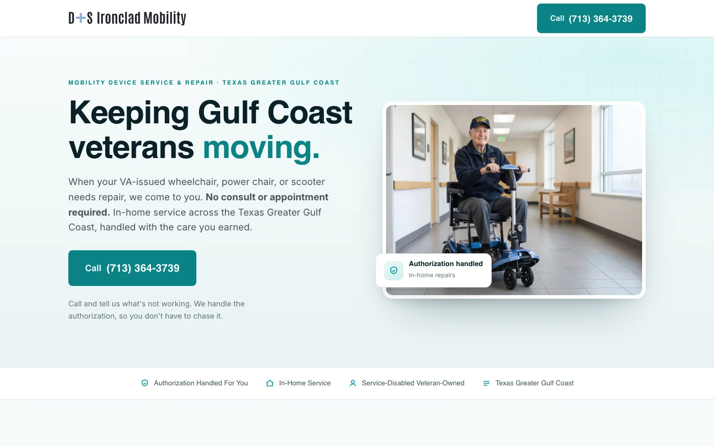The D+S Ironclad Mobility website